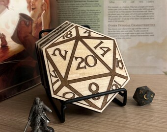 D20 Wooden Coasters