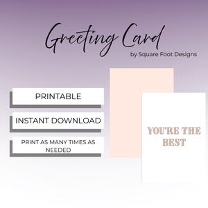 Personalized Greeting Card for All Occasions Customizable Birthday Anniversary Thank You Greeting Card PDF Printable Card