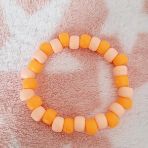 Orange Pony Bead Bracelet