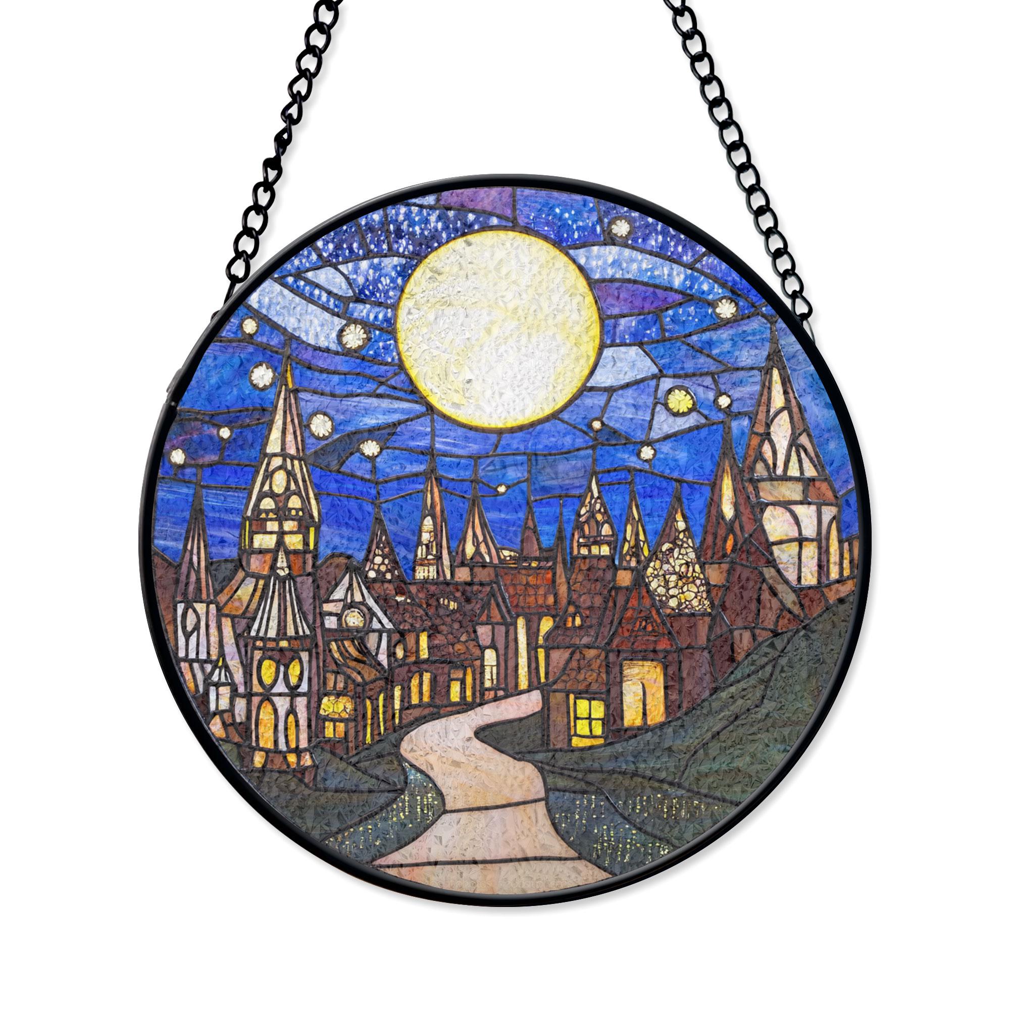 専用 ステンドグラス パネル「 月と星の一夜」 専用 ステンドグラス パネル「 月と星の一夜」 専用 ステンドグラス