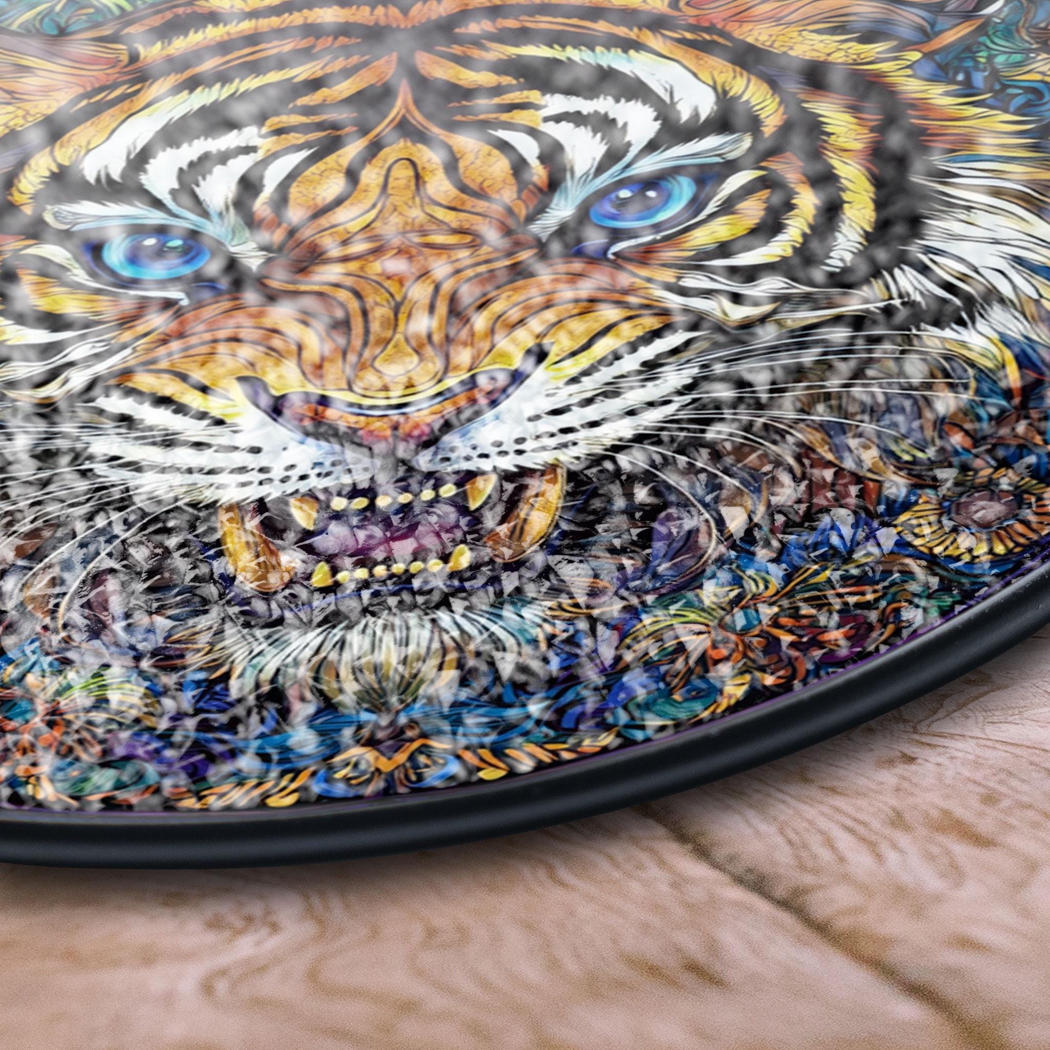 鮮やかな虎のステンドグラス窓掛け - 野生動物アート装飾 - Etsy 日本