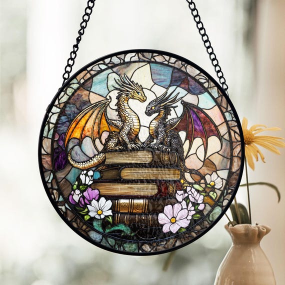 Drachen-Sonnenfänger Aus Buntglas – 20 Cm, Fensterdekoration, Drachen-Ornamente, Mit Haken Und Kette