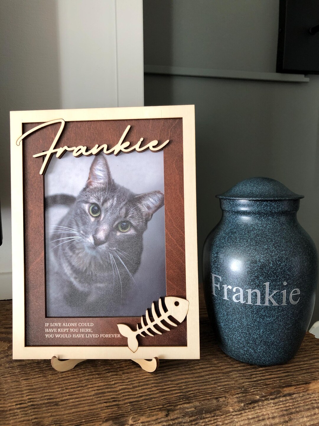Personalized Cat Memorial Frame, Custom Cat Picture Frame, Cat Loss ...
