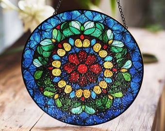 Yousoontic Mandala-Sonnenfänger Set – 24 Stück, 8 Designs, Mit Farben & Pinsel, DIY Fensterdeko Für Kinder