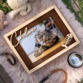 Custom Cat Memorial Frame, Personalized Pet Loss Gift for Cat Lover, Wooden Frame with Name, Pet Sympathy Gift, Cat Remembrance Keepsake product logo