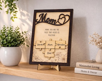 Custom Grandma Puzzle Frame, Personalized Family Puzzle, Mother’s Day Gift, Kids Names Puzzle, Grandma Remembrance Keepsake