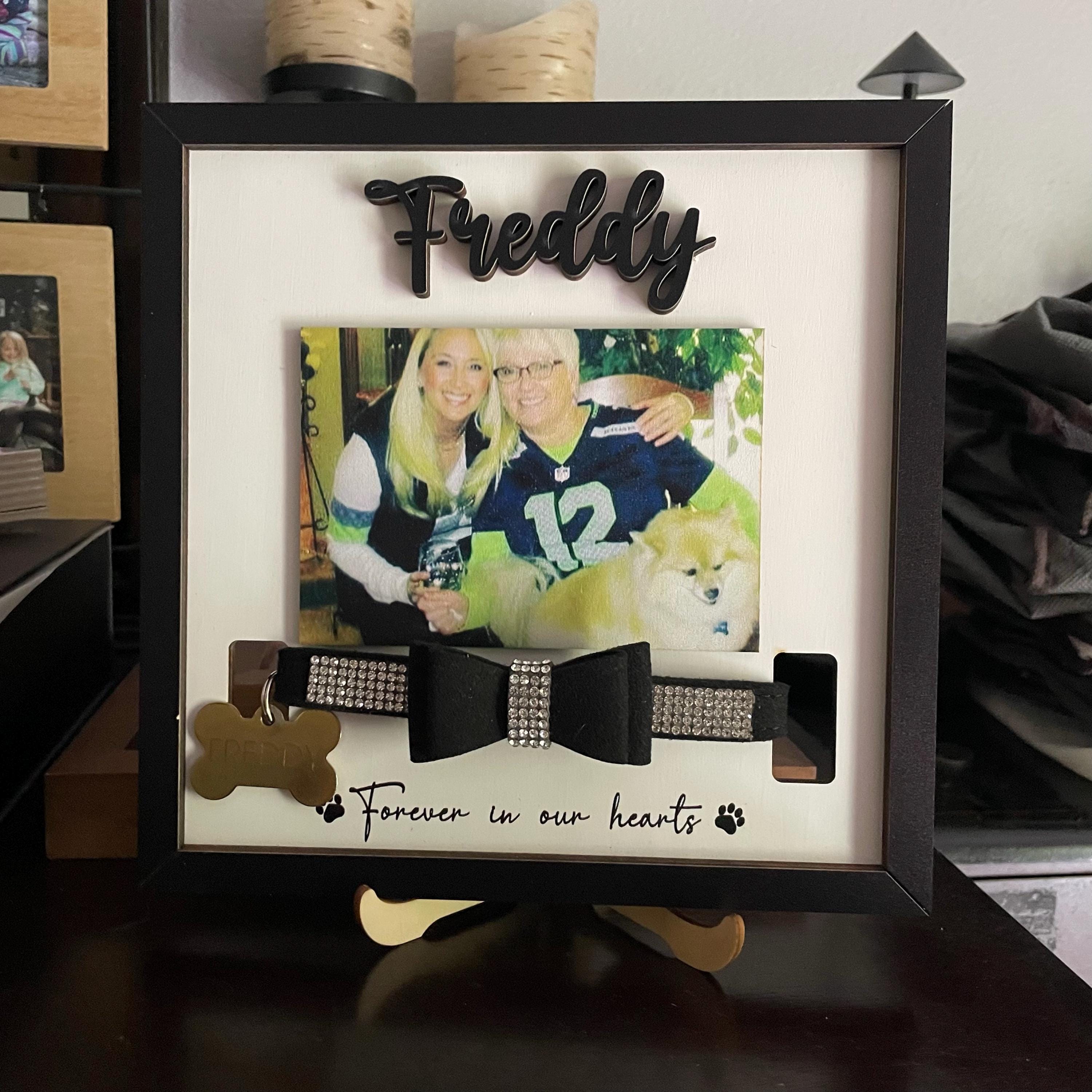 Personalized Dog Loss Frame With Collar Display, Custom Dog Memorial ...