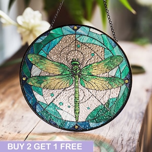 1 Paio Di Orecchini Pendenti In Cristallo Verde A Forma Di