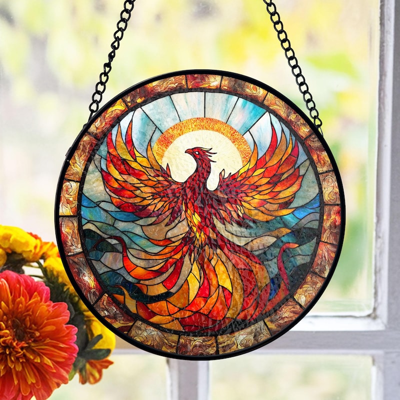 Phoenix Rising Glass Art - Etsy