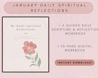 Monat Januar Journal | Digital für GoodNotes | Januar Bibelarbeit PDF | JW täglicher Text & Reflexion | Schrift-Persönliches Studium