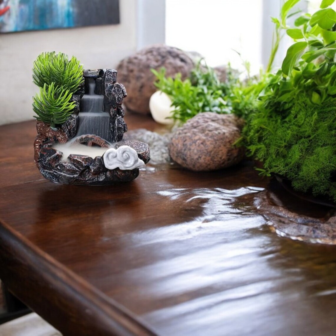 Aroma Diffuser, Diffuseur , Smoke Fountain, Miniature Fountain, Zen ...