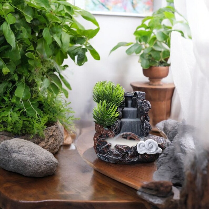 Aroma Diffuser, Diffuseur , Smoke Fountain, Miniature Fountain, Zen ...
