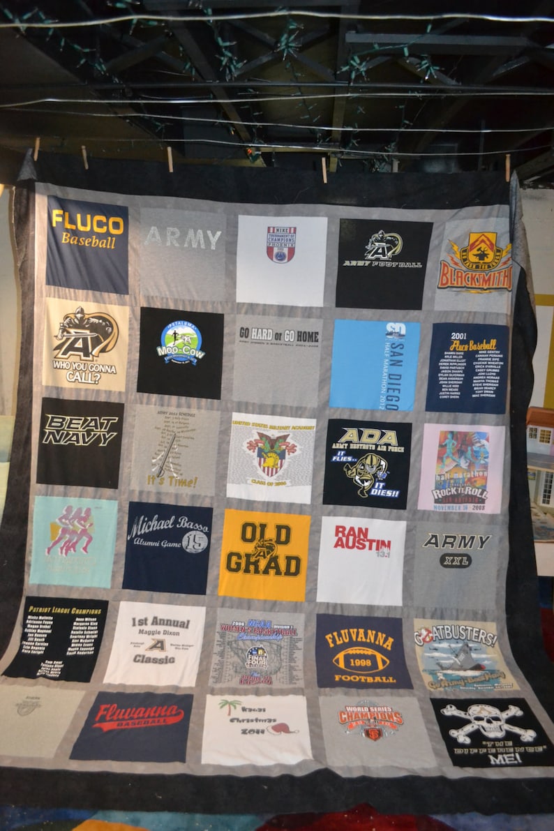 Queen Size T Shirt Quilt Etsy