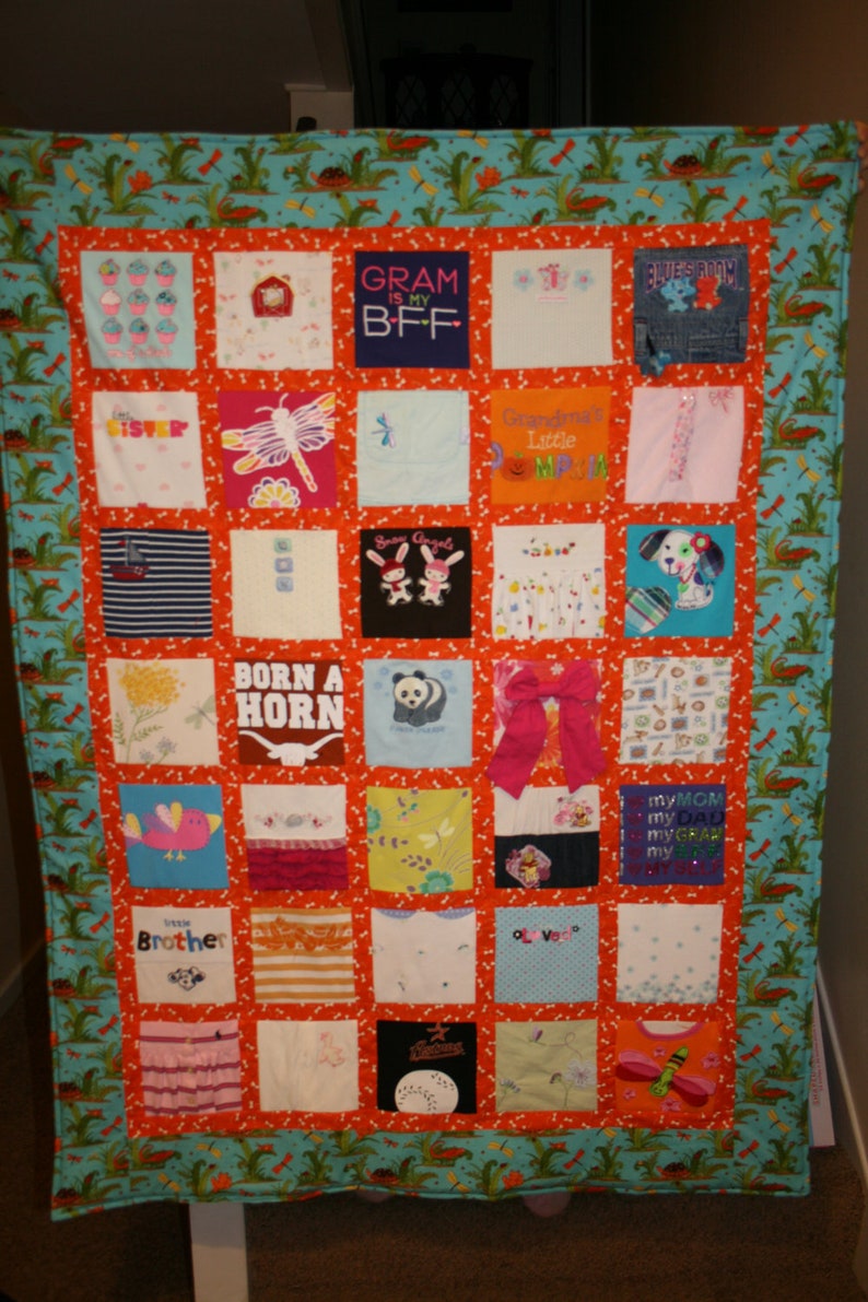 Baby Clothes Quilt 35 Items Etsy