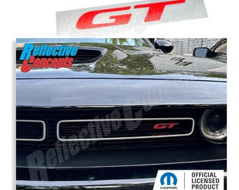 GT Grille Emblem Overlay Decal Sticker - 19-23 Challenger GT