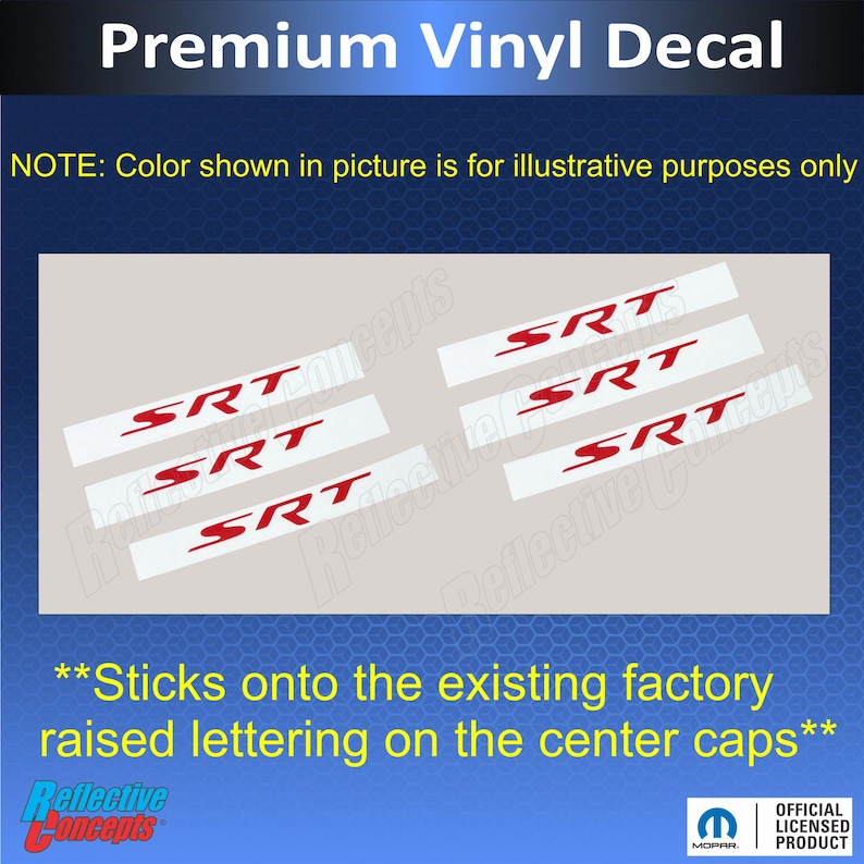 SRT Center Cap Lettering Stickers - 18-26 Durango SRT, SRT Hellcat - Etsy