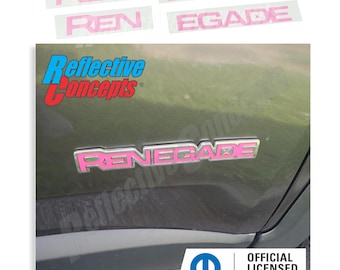 RENEGADE Door Emblem Overlay Stickers - 15-23 Jeep Renegade