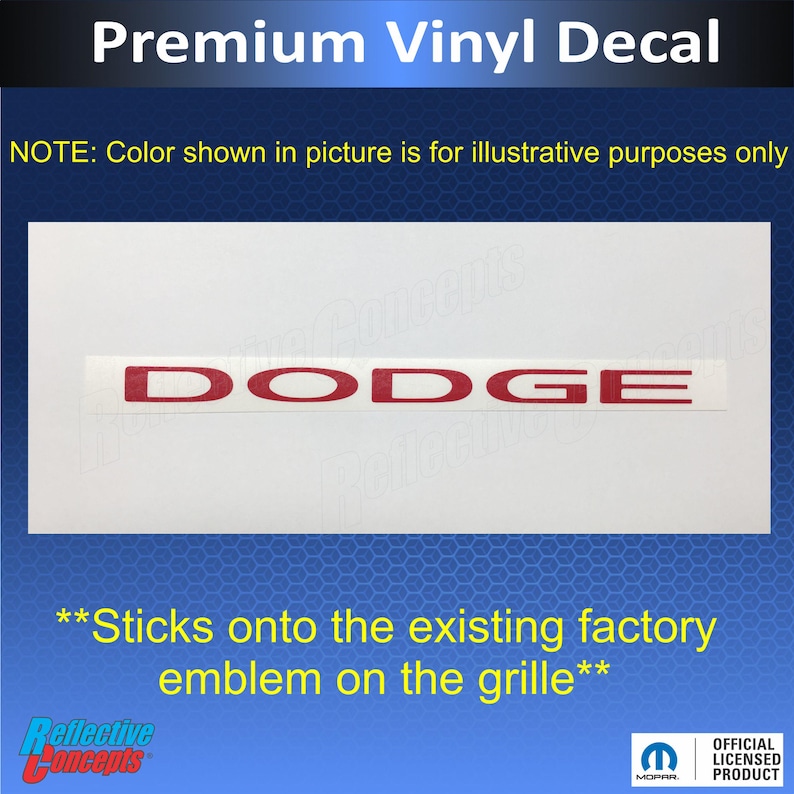 DODGE Grille Emblem Lettering Overlay Sticker - 2013-2025 Durango - Etsy