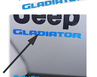 GLADIATOR Fender Text Lettering Overlay Decal Stickers - 2020-2024 Gladiator