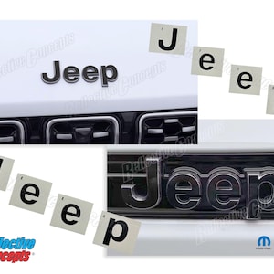 2022-2025 GRAND CHEROKEE - Front and Rear Jeep Emblem Overlay Stickers