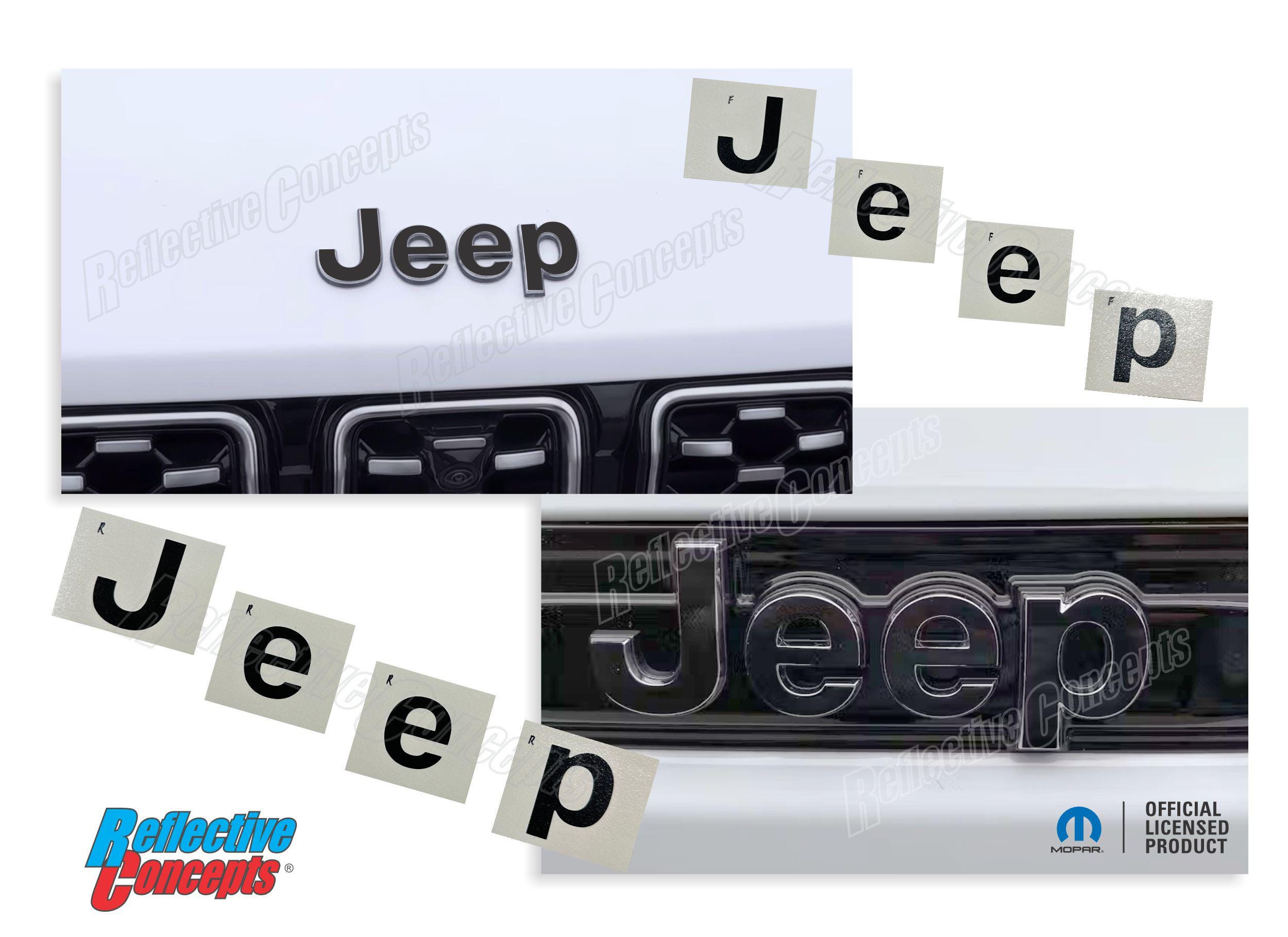 2022-2025 GRAND CHEROKEE - Front and Rear Jeep Emblem Overlay Stickers