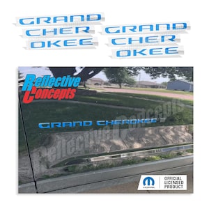 2022-2025 Grand Cherokee - GRAND CHEROKEE Door Emblem Overlay Sticker Set