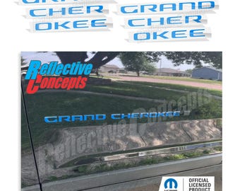 2022-2025 Grand Cherokee - GRAND CHEROKEE Door Emblem Overlay Sticker Set