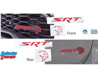 SRT Hellcat Grille & Liftgate Emblem Overlay Stickers - 2021-2026 Durango SRT Hellcat