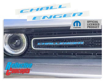 2015-2023 Challenger - CHALLENGER Grille Emblem Overlay Sticker