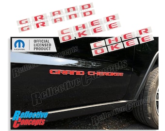 2017-2021 Grand Cherokee WK - GRAND CHEROKEE Door Emblem Overlay Sticker Set