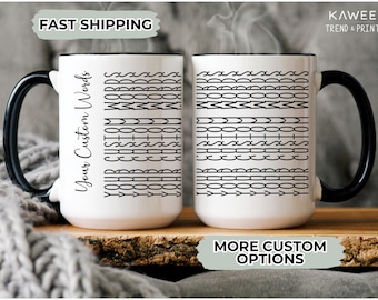 Custom Hidden Message Mug, Personalized Ceramic Coffee Cup (11oz/15oz), Secret Surprise Gift for Coffee & Tea Lovers