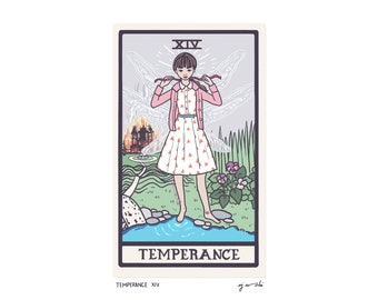 Temperance XIV - Tarot Card Art - 5x7 art print, hand-cut and mounted card