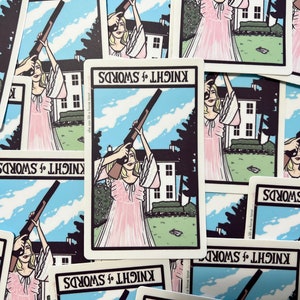 Vinyl Sticker - The Knight of Swords Reversed - Series 5