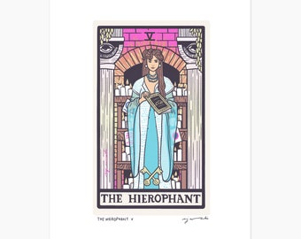 The Hierophant V - Large Tarot Print - 8x10 or 11x14