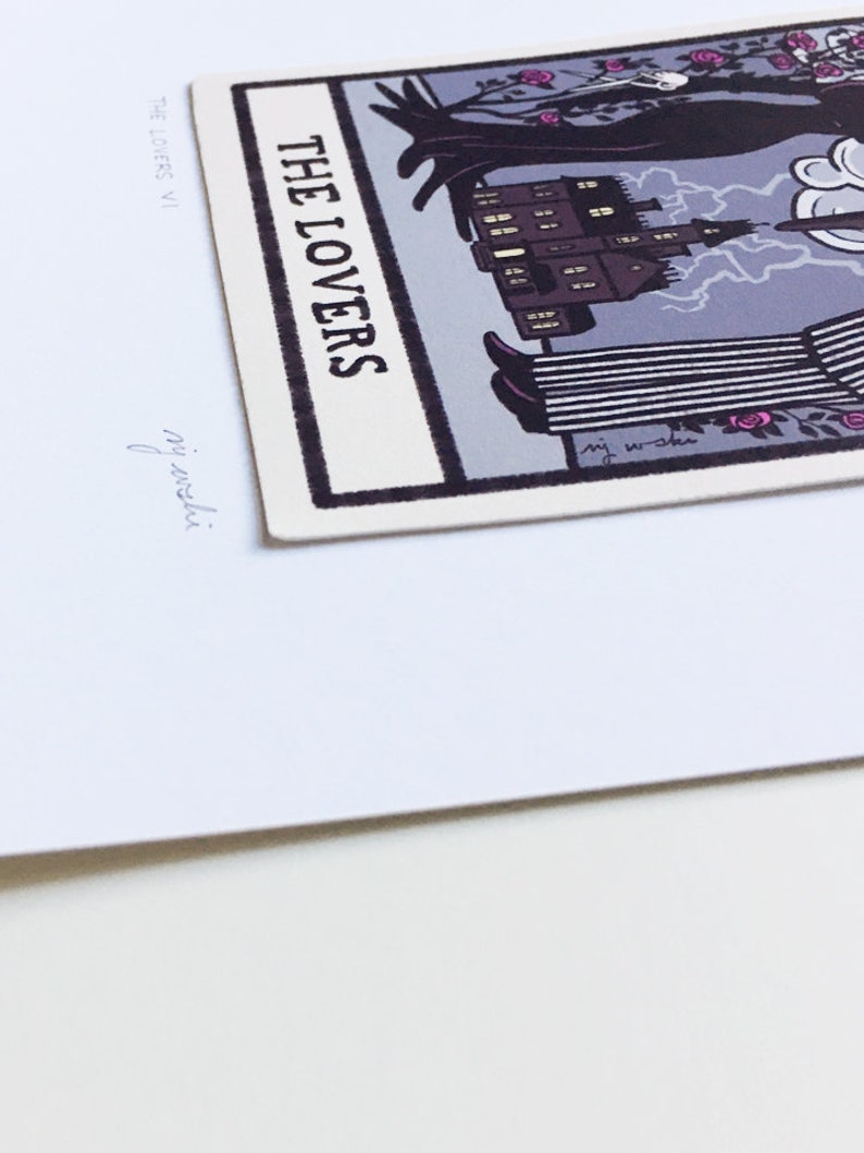 The Lovers VI  Tarot Card Art  Addams Family  5x7 art image 7