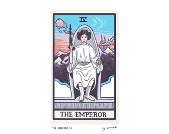 The Emperor IV - Tarot Card Art - 5x7 art print, hand-cut and mounted card