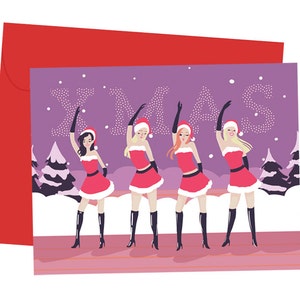 Merry Fetching Xmas - Blank Christmas Card - A2 with envelope