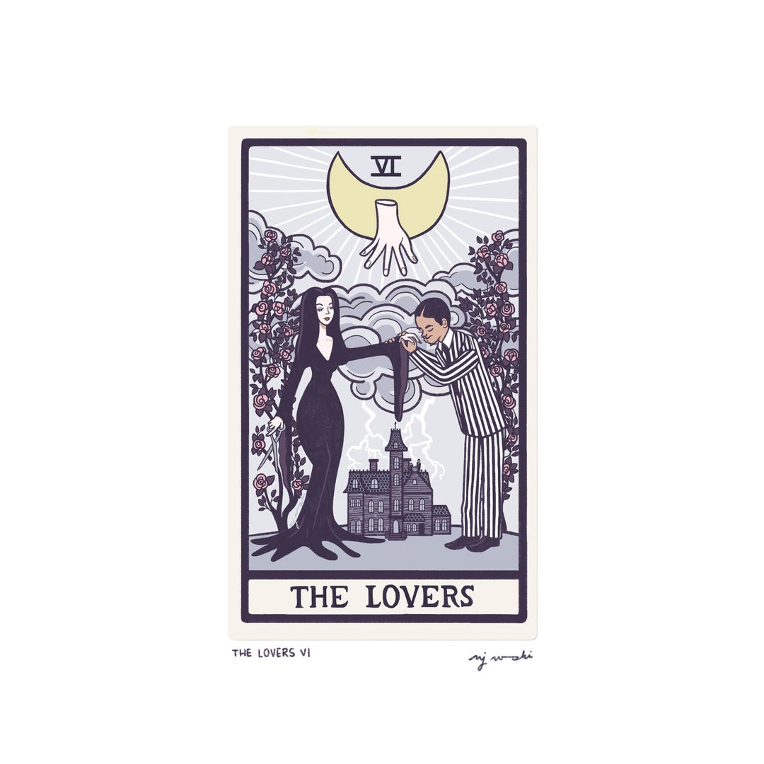 The Lovers VI Tarot Card Art Handcut Art Card Mounted on 5x7 Backing