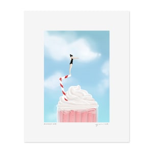 Milchshake-Taucher - 8x10 Kunstdruck