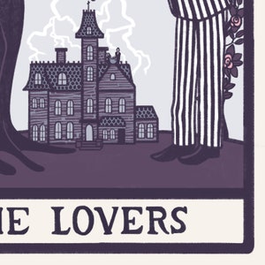 The Lovers VI Tarot Card Art Hand-cut art card mounted on 5x7 backing image 5