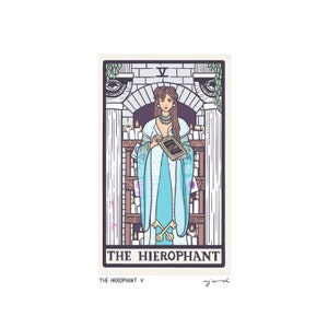 The Hierophant V - Tarot Card Art - 5x7 art print, hand-cut and mounted card