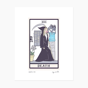 Death XIII - grote tarotprint - 8 x 10 of 11 x 14"