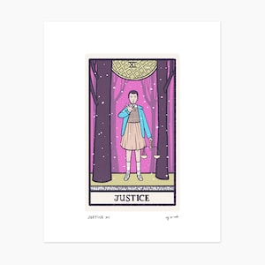 Justice XI - Large Tarot Print - 8x10 or 11x14