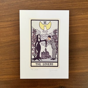 The Lovers VI Tarot Card Art Hand-cut art card mounted on 5x7 backing image 6