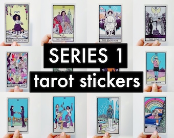 Series 1 Tarot Stickers - Set of 12 vinyl stickers