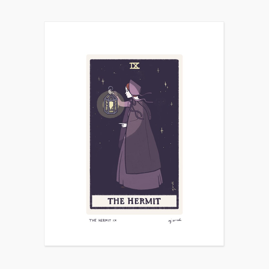 The Hermit IX - Large Tarot Print - 8x10 or 11x14 - Etsy
