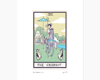 The Chariot VII - Large Tarot Print - 8x10 or 11x14