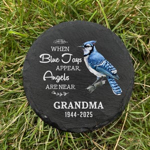 Blue Jay Memorial Stone, Blue Bird Memorial Gifts, memorial garden stone, Remembrance Gifts, Sympathy gift, In Memory of Loved One