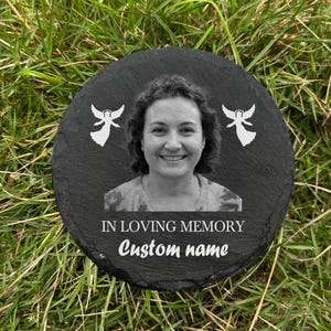 Custom Memorial Garden Stone, Personalized Outdoor Plaque, Sympathy Gift, Remembrance Gift, Granite Headstone, Cemetery Grave Marker