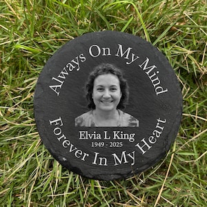 Photo Grave Marker Personalized, Memorial Stone Markers, Headstone for Cemetery, Loss of Loved Ones Tombstone, Sympathy Gifts